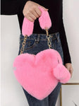 Pink heart Pom Pom bag